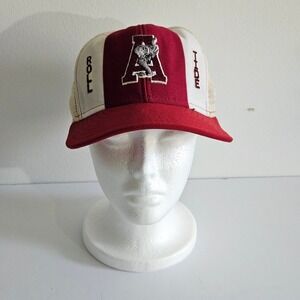 Vintage 80s AJD Lucky Stripes Alabama Crimson Tide NCAA Mesh Snapback Hat
